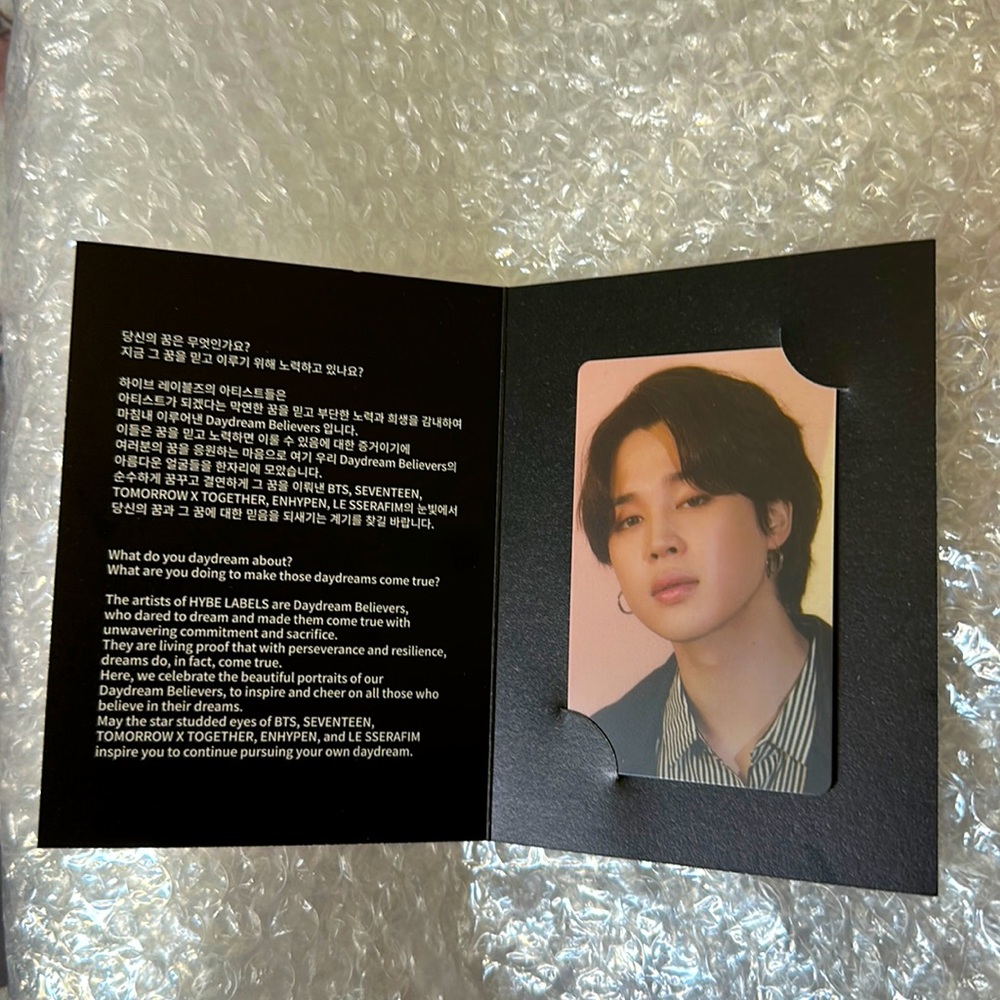 hybe bts daydream believers photocard - JIMIN